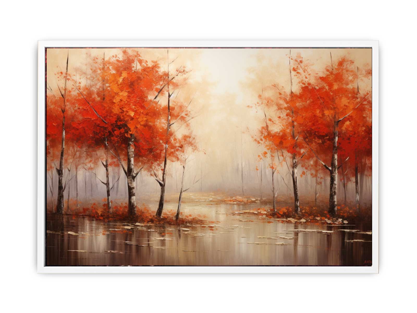 Red Forest  Art Canvas Art Print
