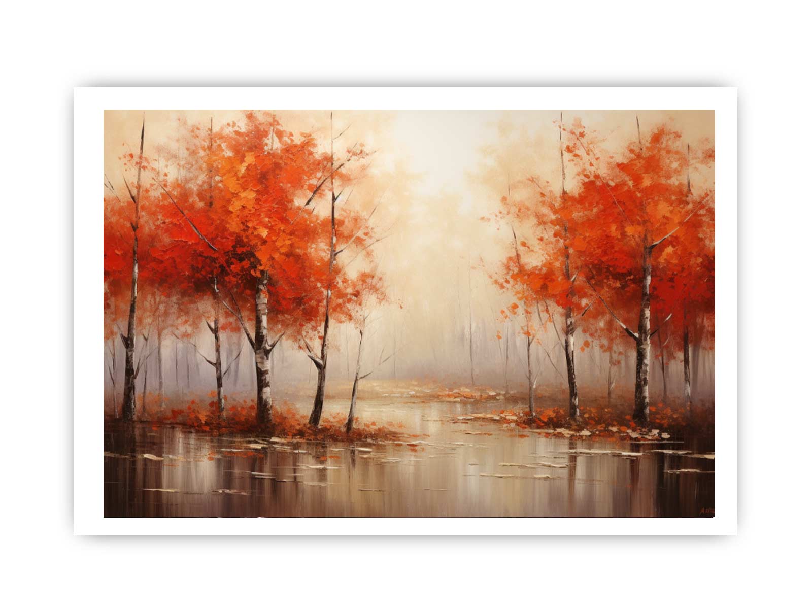 Red Forest  Art Canvas Art Print