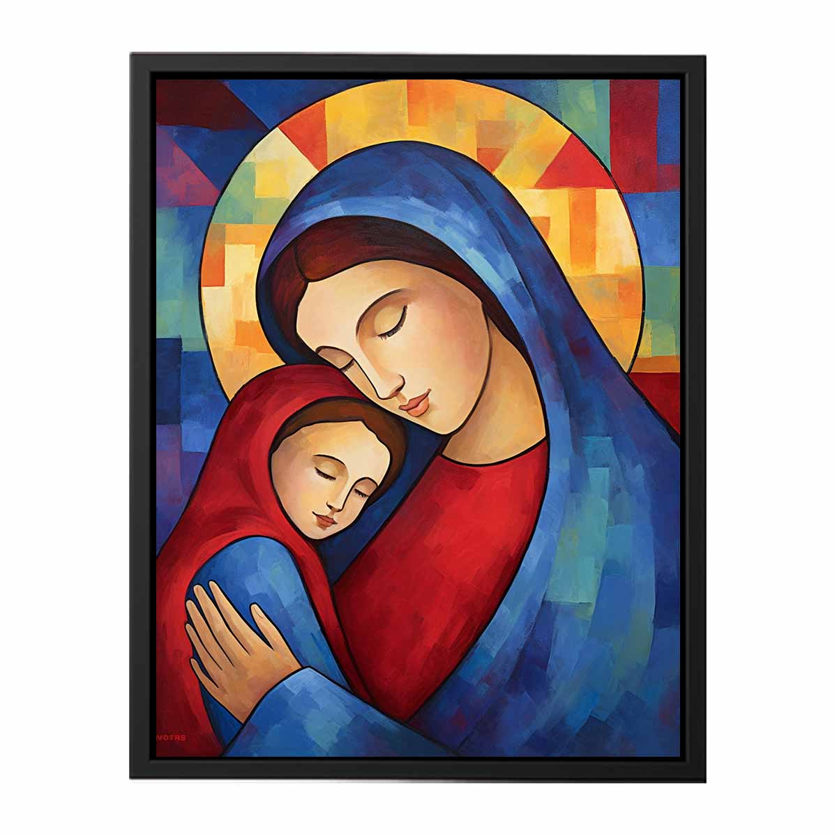 Mother Mary and Jesus Canvas Painting Print