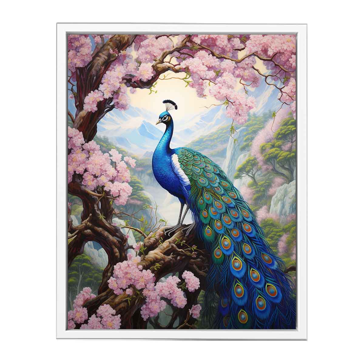 Peacock Art  Canvas Art Print