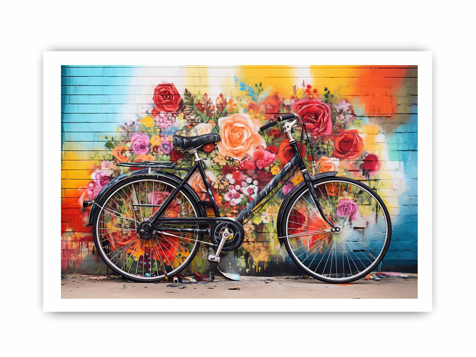 Bicycle Art Painting Canvas Art Print