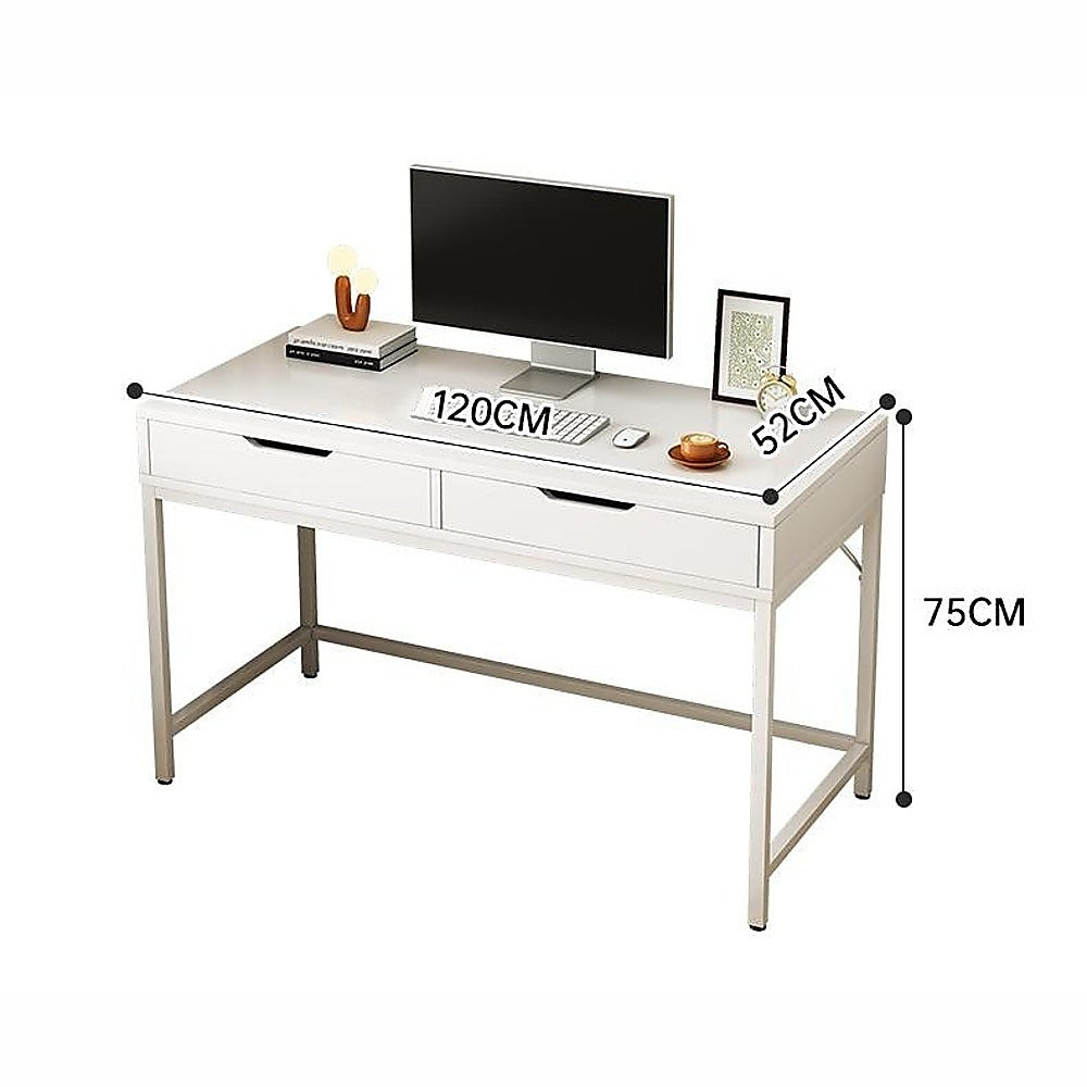 NNEDSZ White Computer Desk PC Laptop Table Gaming Desk Home Office Study Furniture
