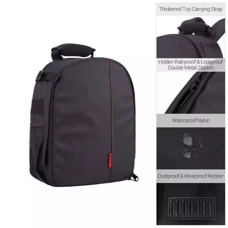 NNEDSZ Grey Lining Water-Resistant DSLR Camera Backpack with Tripod Holder, Lightweight and Spacious Photography Bag for Outdoor Use(Camera and accessories are props, not included)
