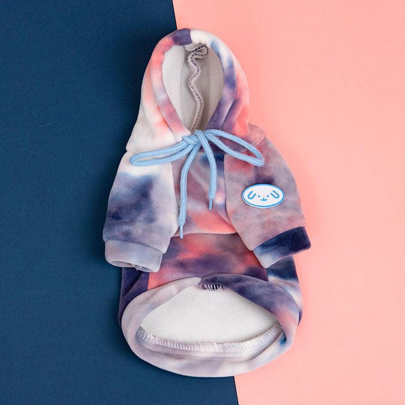 Cozy Canine Tie-Dye Sweater - Stylish Warmth For Small Dogs And Cats In Autumn And Winter