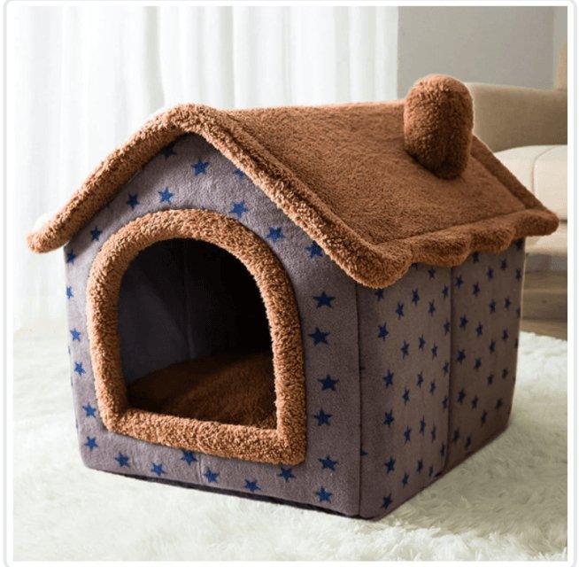 Cozyfold Pet House: Foldable Winter Bed & Enclosed Cave For Dogs And Cats