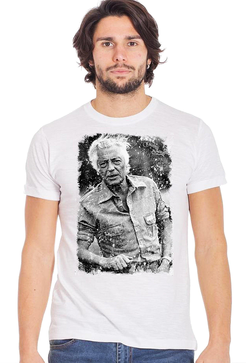 Gianni Agnelli 18-1 T-Shirt Urban Men Uomo 100% Cotone Fiammato