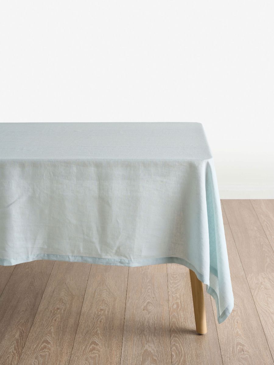 Powder Blue Linen Table Cloth