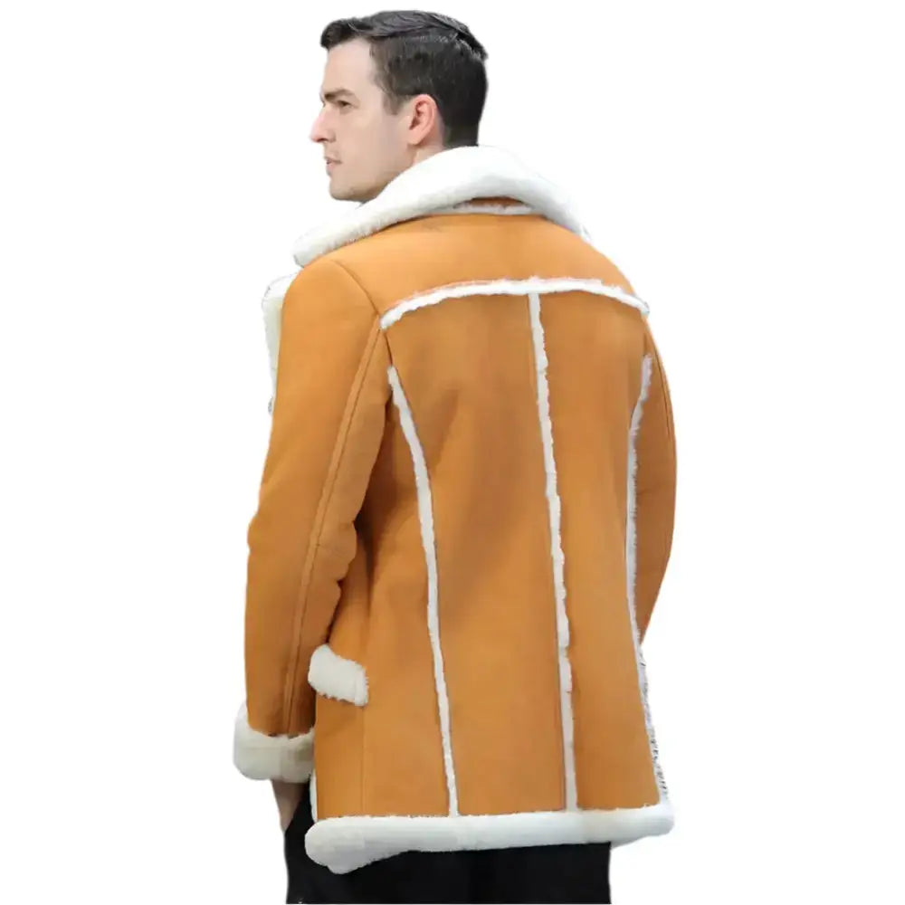 Men's Yellow Shearling B-7 Military Coat