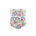 Summer Arrival Baby Girls Floral Pattern Fly Sleeves 3D Bows bodysuit