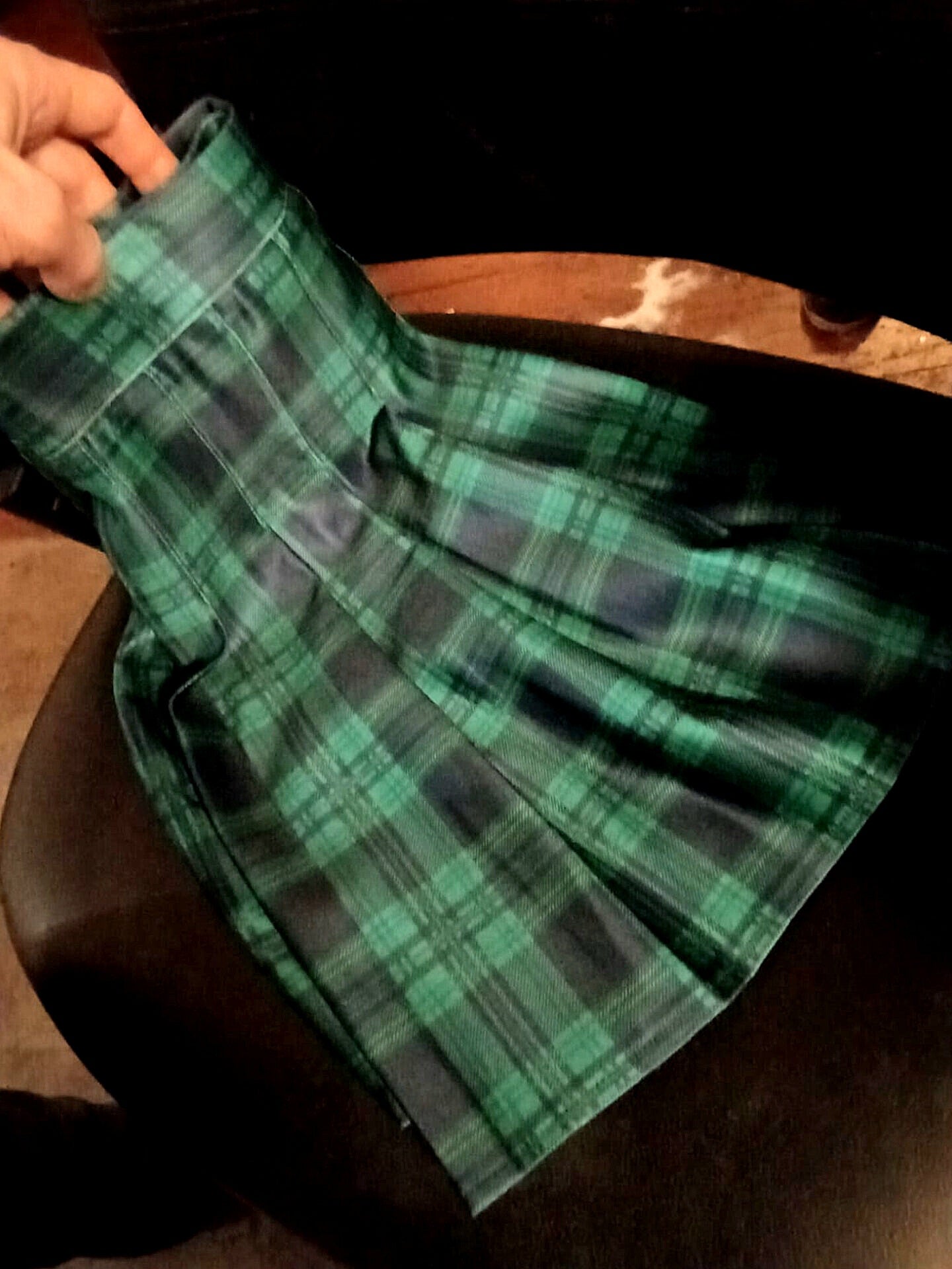 Black & Green Top & Skirt Set