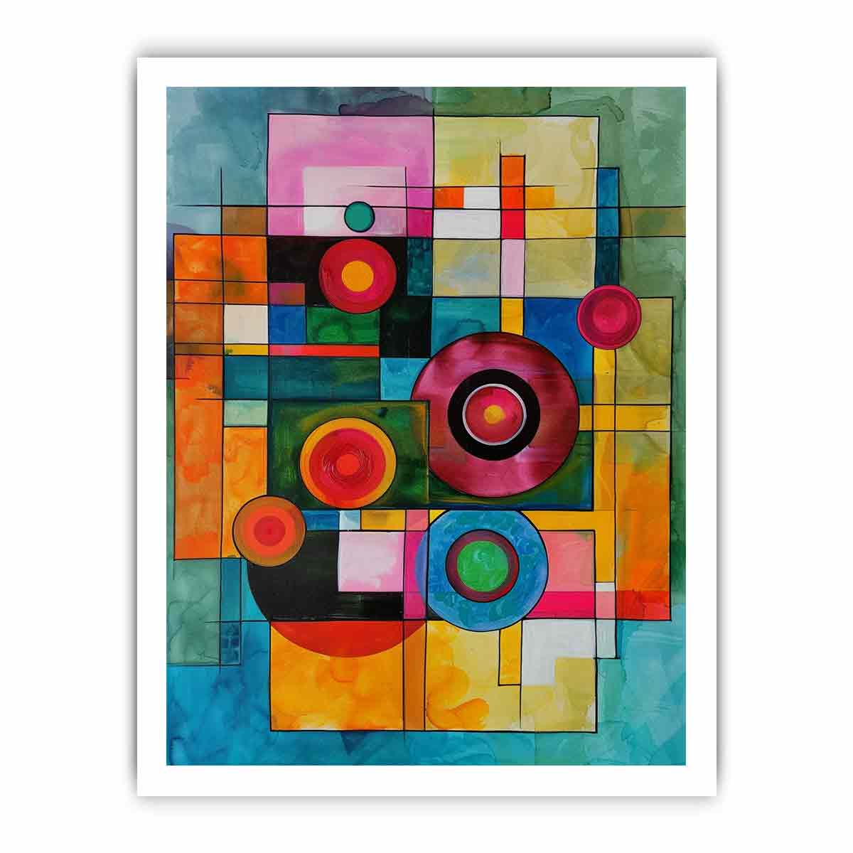 Geometric  Modern Art  Canvas Art Print
