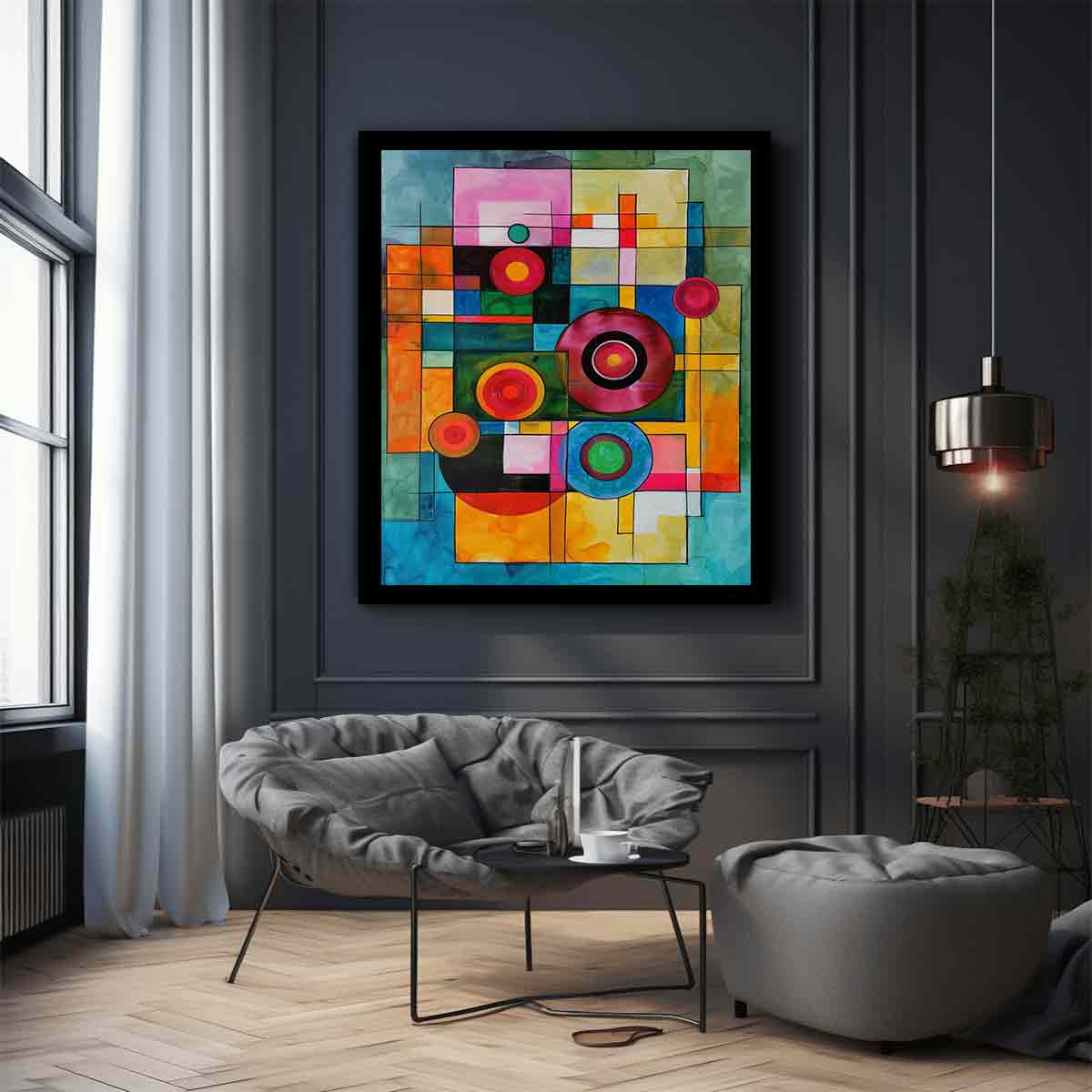 Geometric  Modern Art  Canvas Art Print